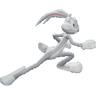 bugs bunny from looney tunes is running with a white background