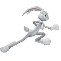 bugs bunny from looney tunes is running with a white background