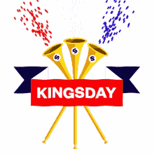 kings day trumpet celebration spinnin records sticker