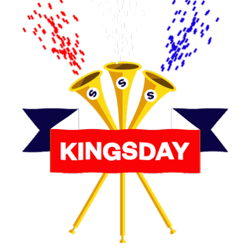 Kings Day Trumpet Sticker - Kings Day Trumpet Celebration Stickers
