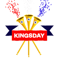 Kings Day Trumpet Sticker - Kings Day Trumpet Celebration Stickers