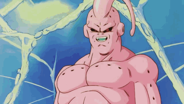 Majin Buu Looking at Hourglass