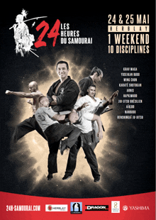 a poster advertises a weekend of martial arts on may 24 and 25