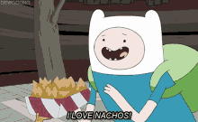 Adventure Time Finn GIF - Adventure Time Finn I Love Nachos GIFs
