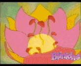 a painting of a frog with the word blinkins in pink