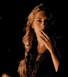 Mysterious Smile Blond Girl GIF - Mysterious Smile Blond Girl GIFs