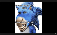 a picture of sonic the hedgehog with a caption that says mom if u laugh you lying how she looks at me