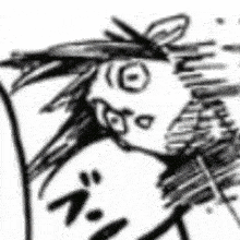 a black and white drawing of a person with a butterfly on their face .