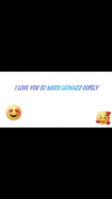 a banner that says i love you so much leonard copyly