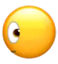 a yellow smiley face with a white eye and a black eye .