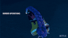 an advertisement for netflix shows a cartoon character