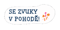 a sticker that says se zvuky v pohode on a white background