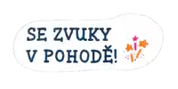 a sticker that says se zvuky v pohode on a white background