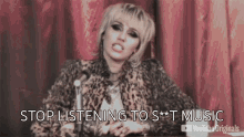 Stop Listening To Bad Music Miley Cyrus GIF - Stop Listening To Bad Music Miley Cyrus Released GIFs