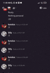a screenshot of a chat with the words you 're so silly