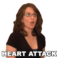 Heart Attack Liz Lemon Sticker - Heart Attack Liz Lemon Tina Fey Stickers