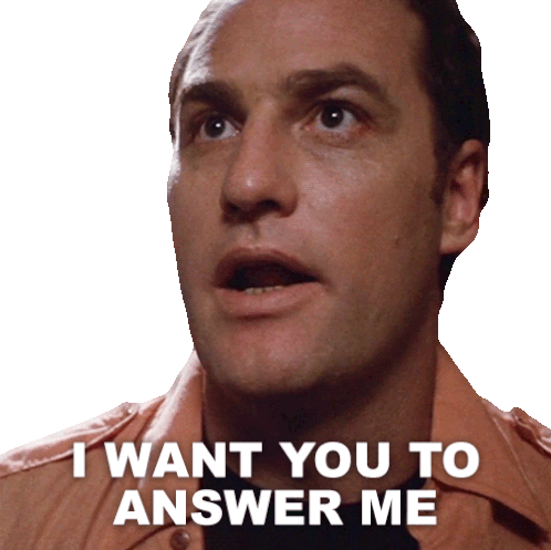 I Want You To Answer Me Steve Freeling Sticker - I Want You To Answer Me Steve Freeling Craig T Nelson Stickers