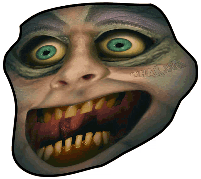 Troll Face Extrmetly Scared And Happy GIF - Troll Face Extrmetly