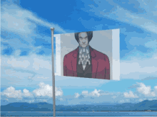 miles miles edgeworth he mad gaming server stand for the flag
