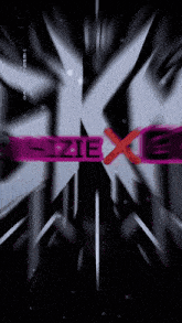 a black background with a purple x and the word xie on it