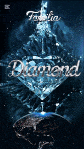 a poster for familia diamond with a diamond in the middle