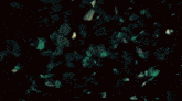 a gray background with a green and red object in the center