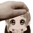 a close up of a person putting a hat on a little girl .