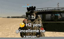 a soldier in a video game is talking on a walkie talkie