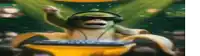 a monkey is wearing headphones and sunglasses while sitting on a banana .