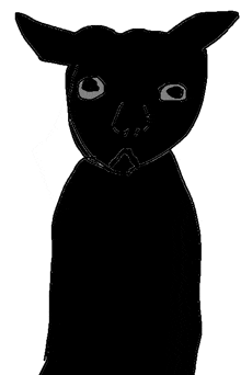 a black and white drawing of a sheep 's face