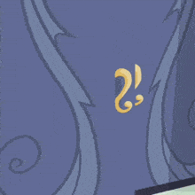 a pony in a police uniform is standing in a doorway with a question mark behind it