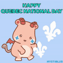 Happy Quebec National Day Cute GIF - Happy Quebec National Day National Day Cute GIFs