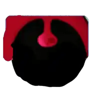 a black and red circle with a red circle in the middle