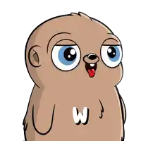 a cartoon monkey with the word what on its chest