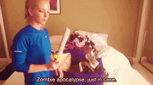 Zombie Apocalypse, Just In Case. GIF - Packing Zombieapocalypse Jennamarbles GIFs