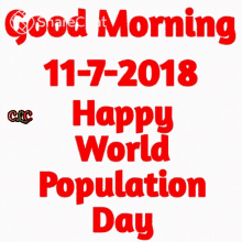 Good Morning Happy World Population Day GIF