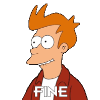 Fine Philip J Fry Sticker - Fine Philip J Fry Futurama Stickers
