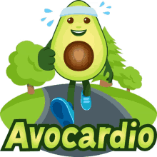 avocardio avocado adventures joypixels jogging exercise