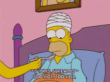 Too Hot GIF - Too Hot Simpsons Burn GIFs