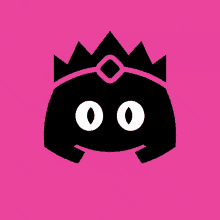 a black icon with a crown on top of it