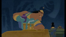 a close up of a cartoon character with the word gasp written below him