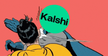 a cartoon of batman and robin with a green circle that says kaishi