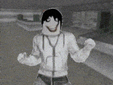 a pixelated image of a person with a smiley face on their face