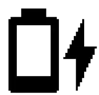 a pixel art illustration of a battery and lightning bolt .
