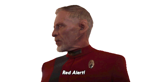 Red Alert Rayner Sticker - Red Alert Rayner Star Trek Discovery Stickers