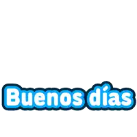 a sign that says buenos dias with a sun