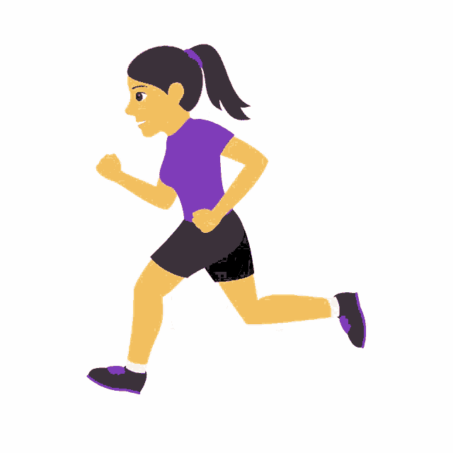 Woman Running Joypixels Sticker - Woman Running Joypixels Woman