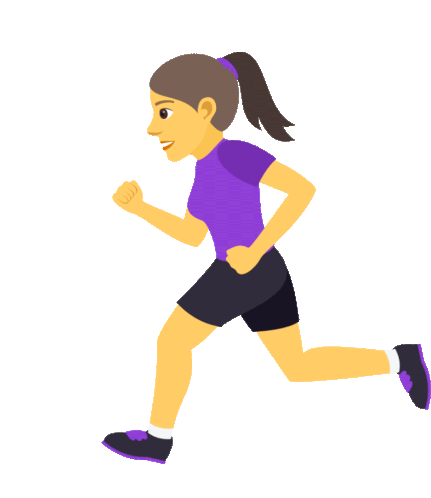 Woman Running Joypixels Sticker - Woman Running Joypixels Woman Stickers