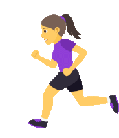 Woman Running Joypixels Sticker - Woman Running Joypixels Woman Stickers