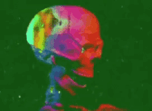 Rainbow Skeleton GIF - Trippy Colorful Skeleton GIFs